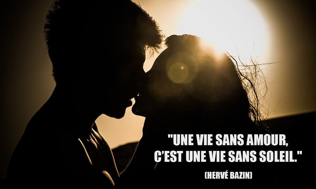 Hervé Bazin: Une vie sans amour, c'est une vie sans soleil.