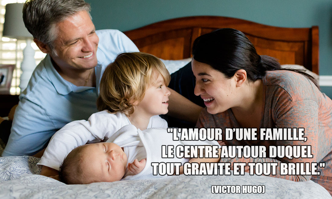 Victor Hugo: L'amour d'une famille, le centre autour duquel tout gravite et tout brille.