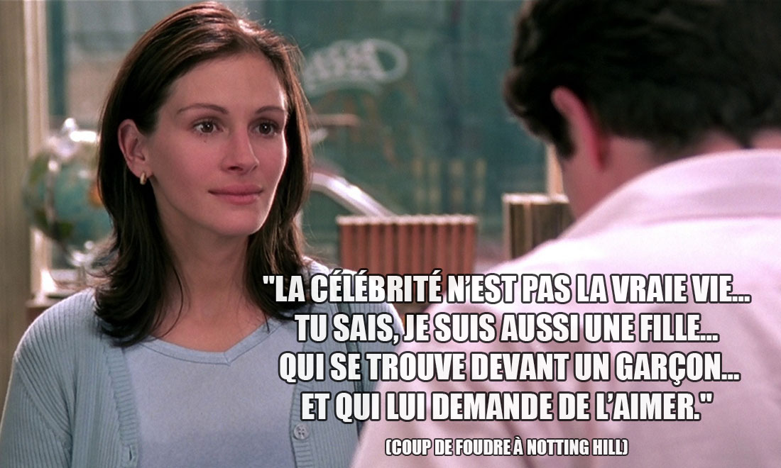 Coup de foudre à Notting Hill: La célébrité n'est pas la vraie vie... Tu sais, je suis aussi une fille... Qui se trouve devant un garçon... Et qui lui demande de l'aimer.