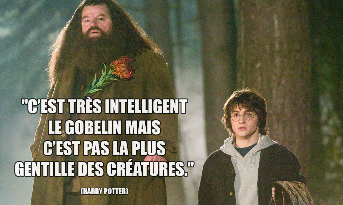 Harry Potter: C'est très intelligent le gobelin mais c'est pas la plus gentille des créatures.