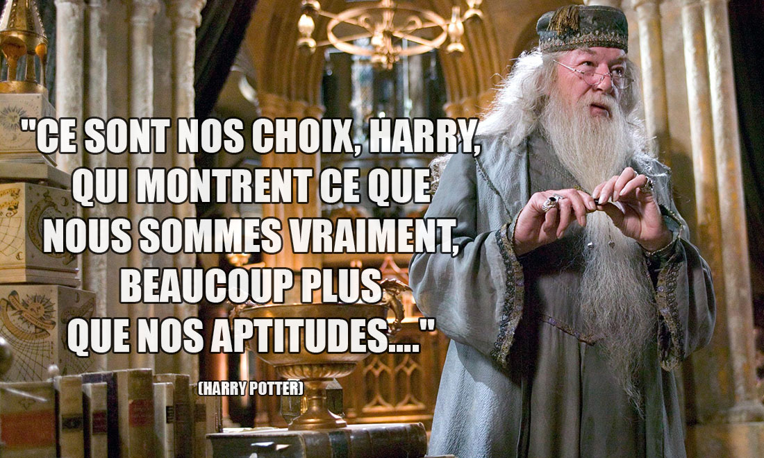 Harry Potter: Ce sont nos choix, Harry, qui montrent ce que nous sommes vraiment, beaucoup plus que nos aptitudes.