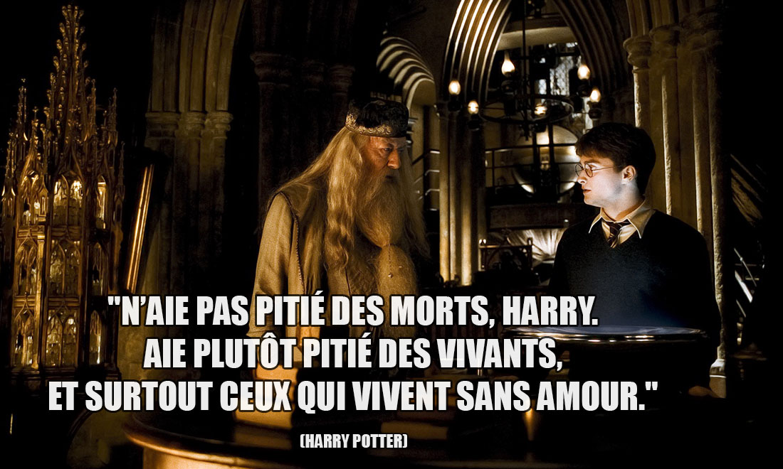 Harry Potter: N'aie pas pitié des morts, Harry. Aie plutôt pitié des vivants, et surtout ceux qui vivent sans amour.