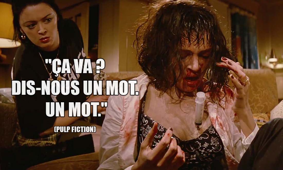 Pulp Fiction: Ça va ? Dis-nous un mot. Un mot.